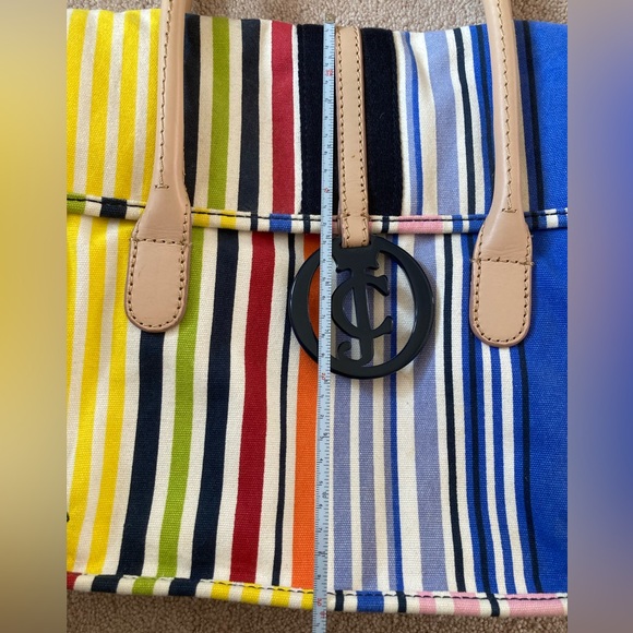 Like New Juicy Couture, Messenger Carrying Bag Purse, Rainbow Stripe - Picture 8 of 11